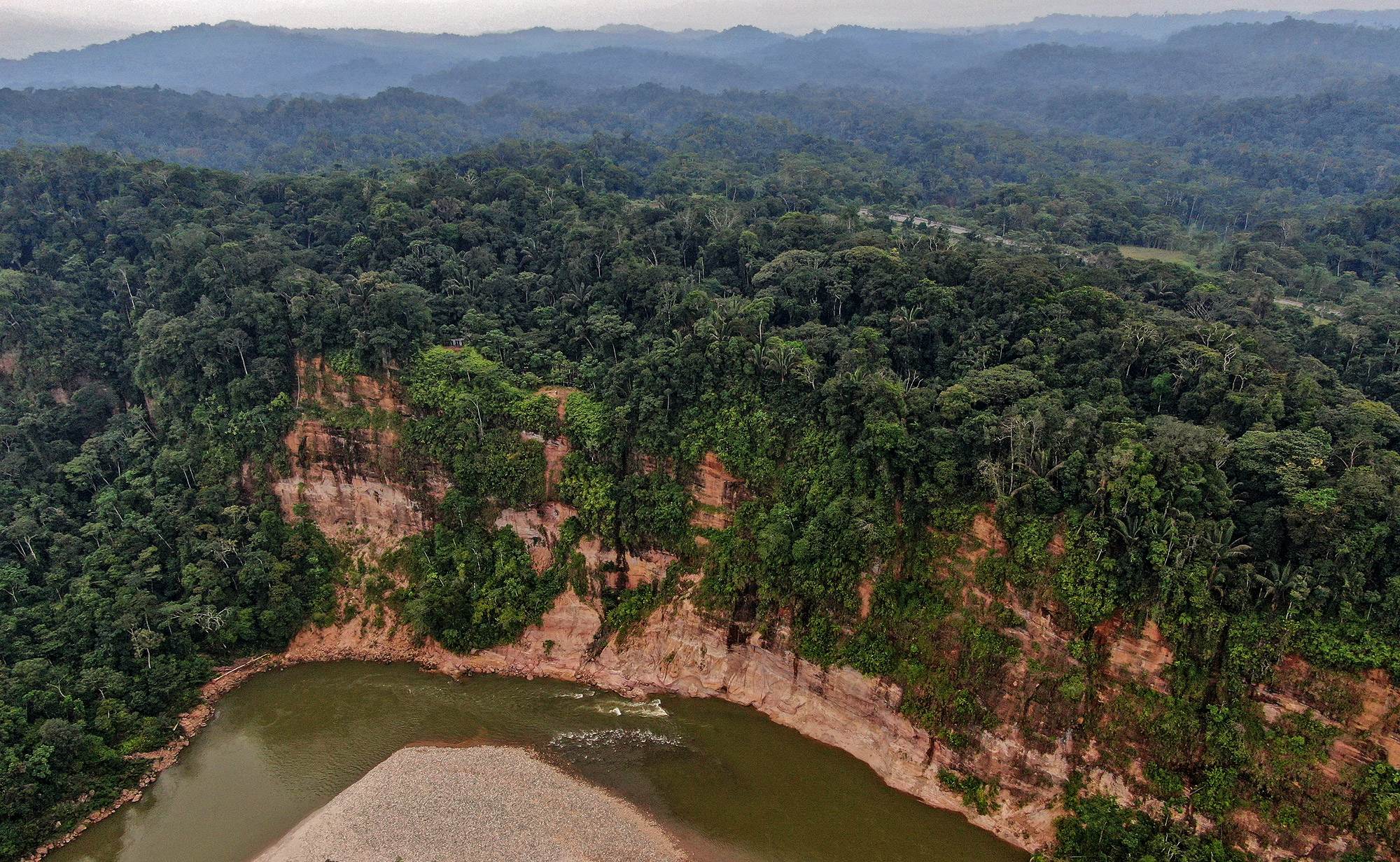 Drone image of the Pitalala Reserve cliff