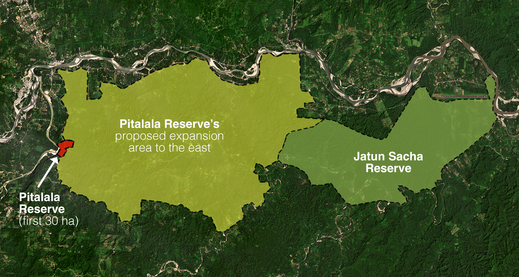 Map showing the proposed expansion plan for Pitalala Reserve