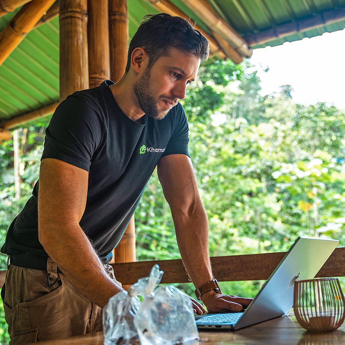 Image showing biologist Alejandro Arteaga at the Pitalala Reserve